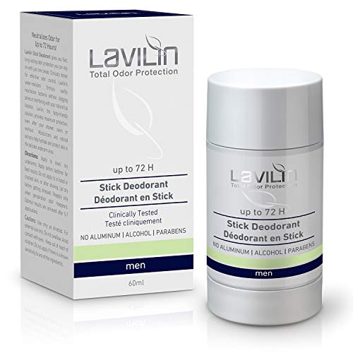 LAVILIN Deodorant en Barra para Hombres - Hasta 72 Horas de Protección La forma Definitiva y Diferente de Prevenir los Olores Desagradables - Sin Alcohol, Sin Parabenos ni Sin Aluminio