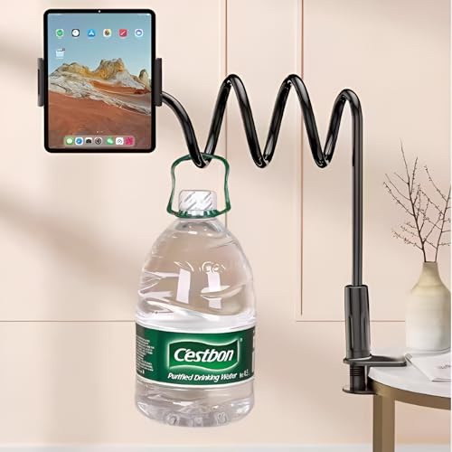 Image of LikeStar Universal Flexible Long Arm Metal Lazy Mobile Holder Stand for Desk, Bed, and Table - 360 Adjustable Clip Mount Compatible with All Smartphones - Strong Grip & Durable Design (Black)