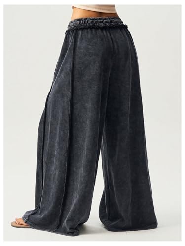 SOLY HUX Women's Wide Leg Sweatpants Drawstring Elastic Waist Palazzo Long Baggy Pants with Pockets2