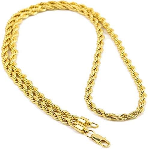 Yellow Gold Filled Rope Chain Necklace 