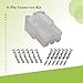 6-pin Wire Connector kit, Suitable for 18-24 AWG Wires, Standard 0.165 inch (4.2 mm) pin spacing, with Male and Female Plugs and Terminal sockets, Suitable for Various Devices, 10 Sets