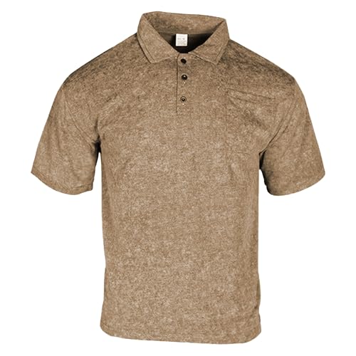 Men Vintage Simple Lapel Wash Shirt Quarter Button Loose Casual T Shirts Summer Classic Comfy Pullover Tops (Khaki,XX-Large)