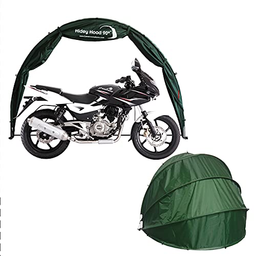 Motorcycle Storage Shelter Cover For Motorbikes and Moped - Large Outdoor Waterproof Wall-Mounted Folding Shelter Storage Cover For Scooters and Motorbikes - Motor Bike Outside Protective Rain Cover