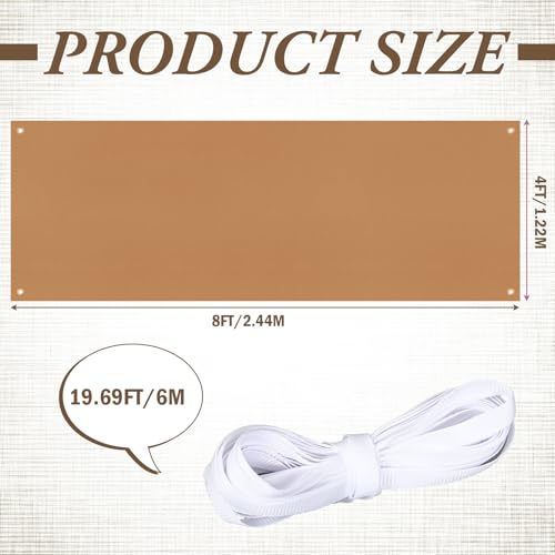 Image of Zonon Large Blank Banners And Signs Polyester Oxford Cloth Sublimation Banner To Decorate With Hanging Rope For Indoor Wall Outdoor Easy Hanging Diy Signs For Business Office (Brown,2 x 6 Feet)