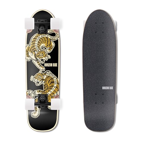 HORIZON BLUE Dinghy Classic Cruiser Skateboard Complete - 28.5' Lightweight...