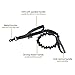 EXCELLENT ELITE SPANKER Military Bungee Dog Leash Elastic Leads Rope with 2 Padded Control Handle for Medium and Small Dogs (Black)