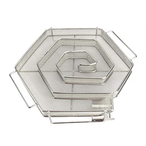 Generatore Fumo Freddo,Affumicatore in Acciaio Inox,Vassoio Affumicatore Pellet per Barbecue Salmone Affumicato,Formaggio,Maiale