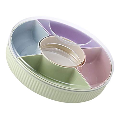 Angoily Bandeja de Lanche de Nozes E Doces Com Tampa de Mesa Organizador de Prato Prato de Lanche Mu