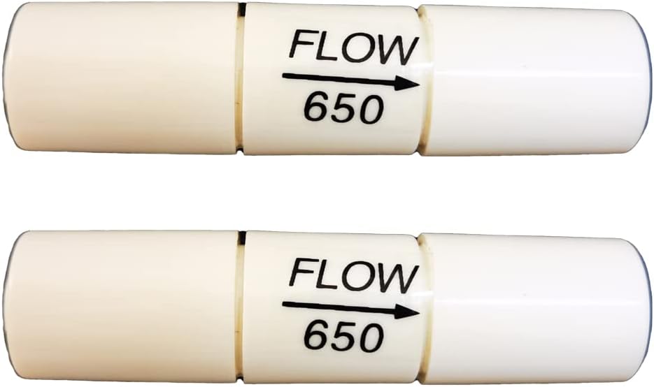 Malida 1/4 inch quick connector fittings Flow Restrictor for RO water purifiers Reverse Osmosis Systems (2, 550CC-100GPD/200GPD)