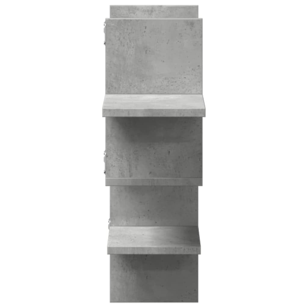Générique Schwebendes Wandregal, Betongrau, 124,5 x 18 x 60,5 cm, aus Holz, Wandaufbewahrungsregal für Wohnzimmer, Schlafzimmer, Küche, leicht zu reinigen mit einem feuchten Tuch