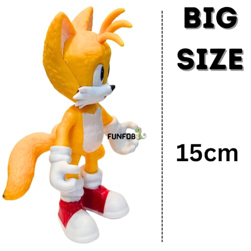 Image of FUNFOB Game Cartoon Action Figure Height-15cm Collectible for Fans PVC Multicolour | So-nicc Orange Tail