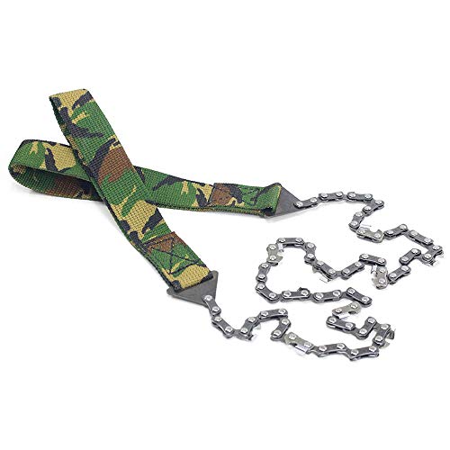 Ajcoflt Sobrevivência Mão Chainsaw Pocket Chainsaw Com Cinto Bolsa Bolsa para Camping Caminhadas Ao
