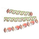 MUELODSIC 2 Satz Rugby Partybanner aus Papier Bunte Geburtstagsdeko mit Rugby Motiven Leicht Aufzuhängende Wimpelketten für Sport Geburtstagsfeiern und Outdoor Events