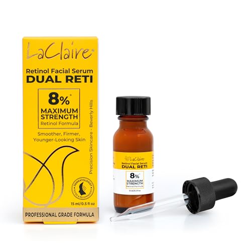 Fresh Look, Same Ingredients 8% Complex Retinol Facial Serum – Anti-Aging, Brightening Neck & Facial Serum, Helps Nourish Skin with Lactic Acid, Vitamin A, & Retinyl Palmitate – 15 ml