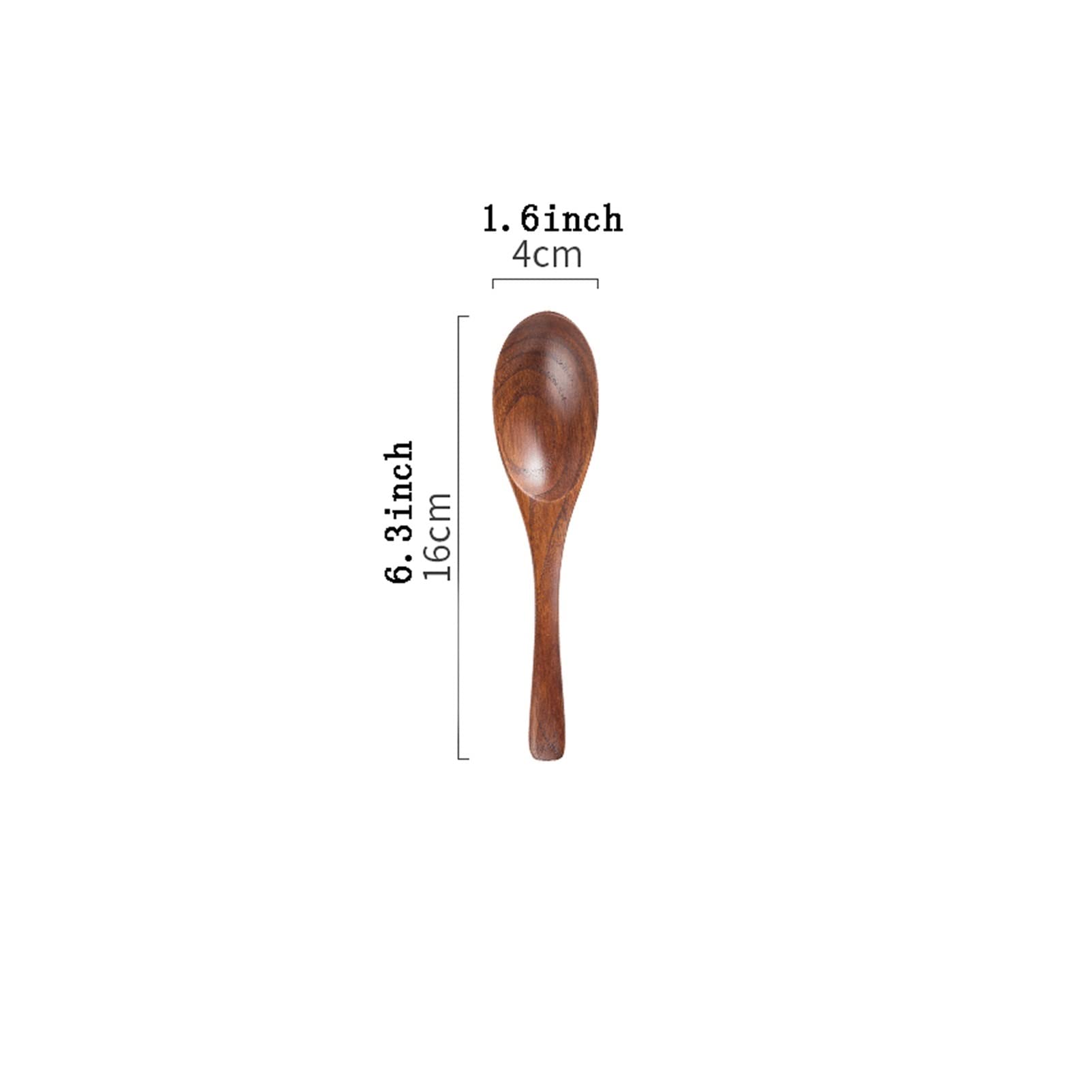 Cucchiaio da zuppa in Legno con Manico Lungo for Uso Domestico Fatto a Mano Multi-Modello Mestolo(10)