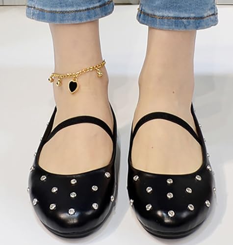 Round Toe Flats for Women PU Leather Mary Jane Shoes Flat Comfortable Ladies Ballet Shoes for Dress Commuting3