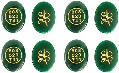 Pre-Energized Green Jade Zibu Coin to Attract Money Cash flow & Wealth. Certified. Angle Number & Zibu Symbol of Abundance. Natural (Non Synthetic) Cabochon Oval Shape Feng Shui (Pack of 4)