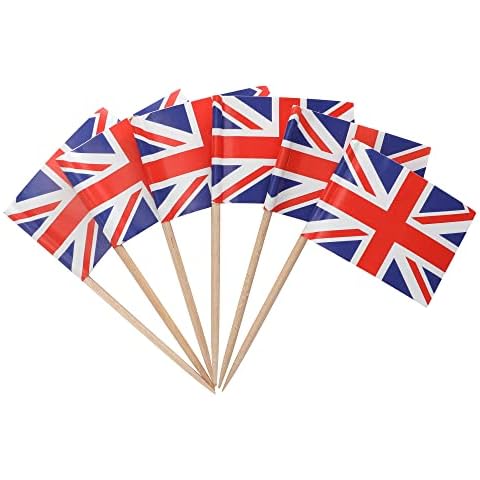 TRIXES 100 Union Jack Cocktail Sticks Cover