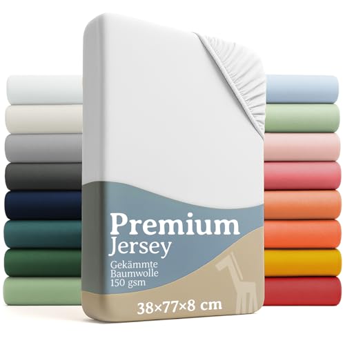 Laleni Premium Drap Housse 38x77 Bebe - Lot de 2 - Respirant, Doux et Tient...