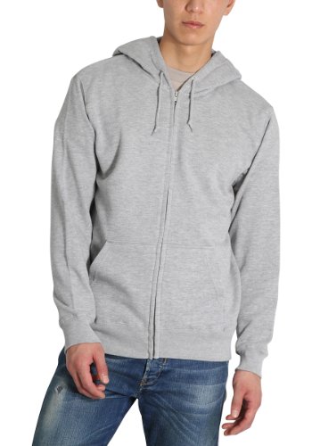Image of Printstar 00217-MLZ Men's Sweatshirt, 8.4 oz, Fleece Lined, Zip-up, Light Hoodie, Full Zip,