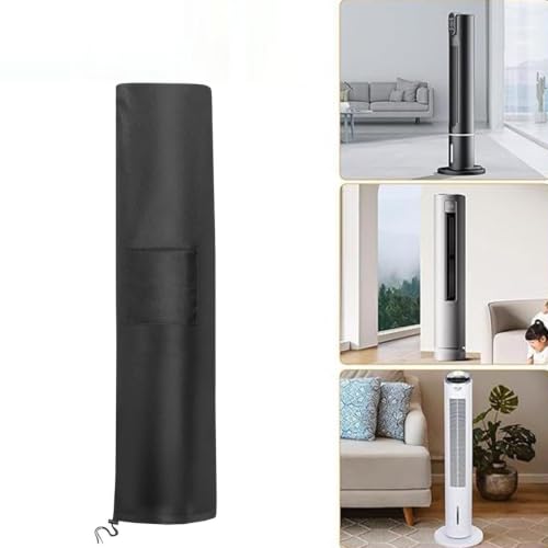 Cubierta para ventilador de torre impermeable protectora duradera gris para interior y exterior 5