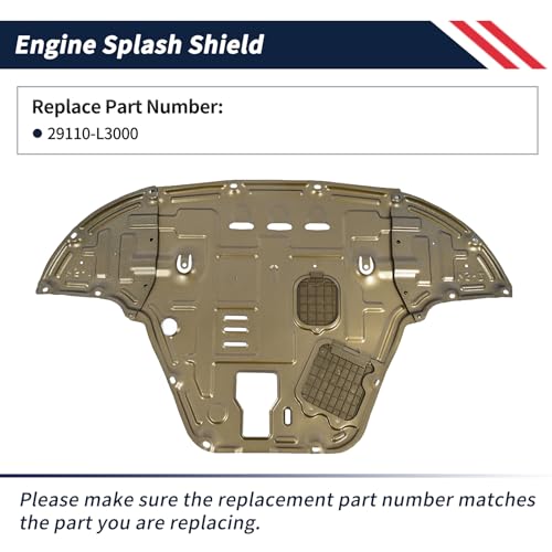 Image of Aluminum-Magnesium Alloy Engine Splash Shield Guard for KIA K5 2021-2025 2026 Lightweight Heavy-Duty Skid Plate w /Extended Cover, Service Holes & Vent Design - Rustproof