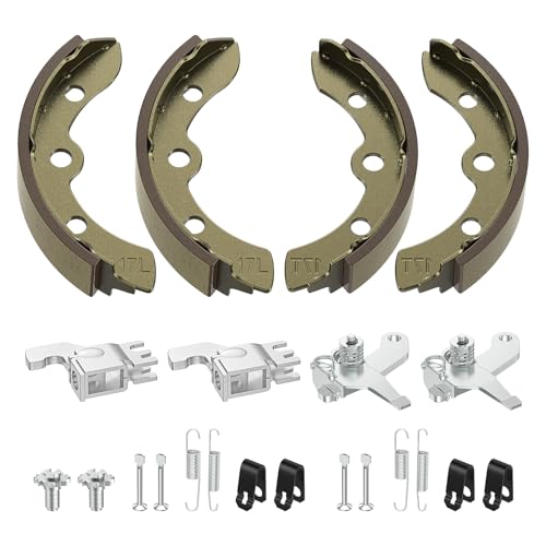 CLUBRALLY Golf Cart Rear Brake Shoes Deluxe Repair Kit, Rear Brake Self-Adjusting and Brake Shoes Repair Kit for 1995-Up Club Car DS & 2004-Up Precedent, OEM#101823201.101815502
