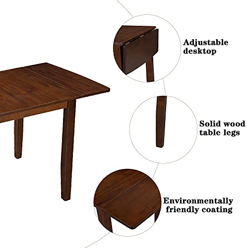 Drop Leaf Tables For Small Spaces,Drop Leaf Dining Table,Space Saving Dining Table,Solid Wood Folding Dining Table For Dining Room,Kitchen,Living Room #TOP3