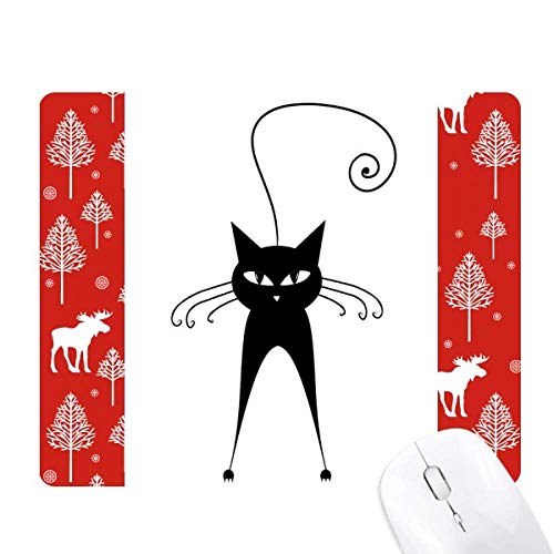 Silhouette chat noir l'art animal de Noël, cadeau idéal amant des chats