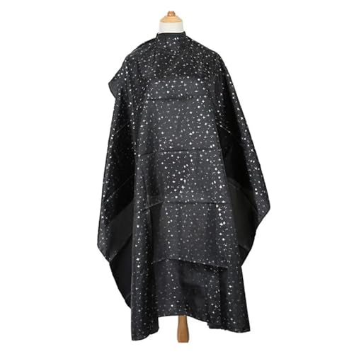Capa peluquería estampada estrellas negra