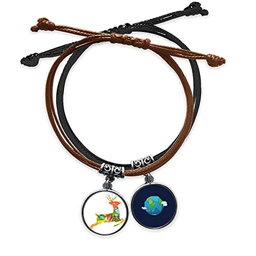 Pulsera de cuero de Navidad cómoda y ajustable que no daña la piel al usarla a diario