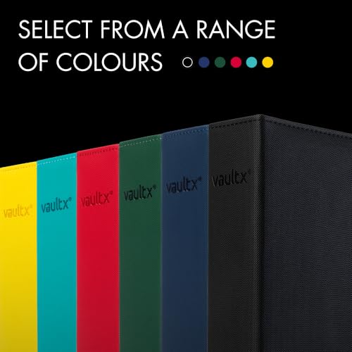 Image of Vault X Slim Ring Binder, 540 Cards, fits 9 Pocket Pages, Exo-Tec Material, 3 D-Ring Folder, for Trading Cards (Yellow)