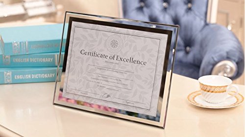 Gracesdawn Crystal Glass Photo/ Diploma / Document Frame Frame Picture Size 8 1/2" X 11'' 217Mm*279Mm #TOP1