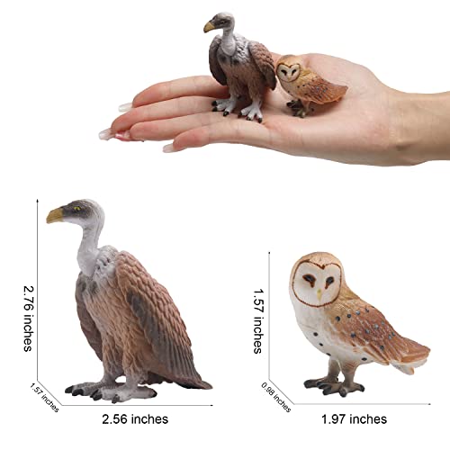 Aydinids 4 Pcs Miniature Bird Figurine Birds Of Prey Figurines Garden Statues Mini Bald Eagle Owl Model Figures For Fairy Garden Decorative Flower Pots Home Decor #TOP1