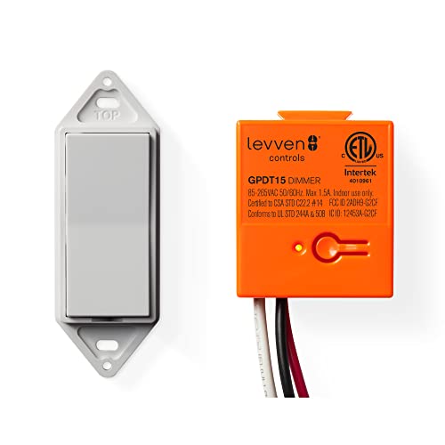 Levven Single-Pole Dimming Wireless Switch Kit - Decora Style Switch, Wireless Power Control Kit - Add A Switch Anywhere #TOP2