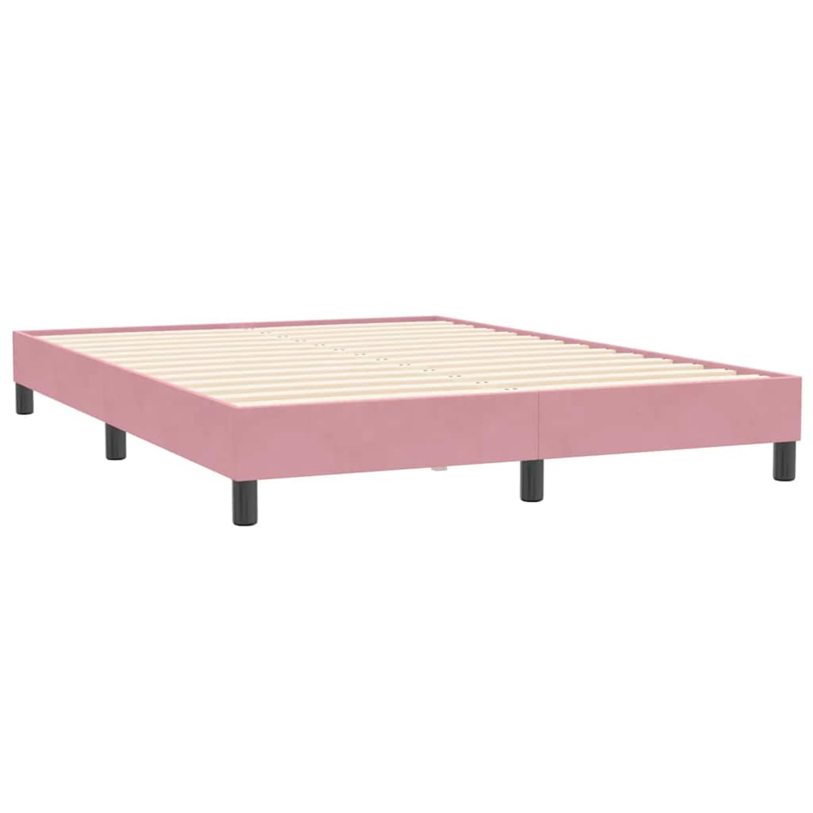 ATOMSTACK MAKER Letto a molle, rosa, 140 x 210 cm, con materasso a molle insacchettate, testiera regolabile in altezza e topper rimovibile, tessuto in velluto, per camera da letto/camera degli ospiti