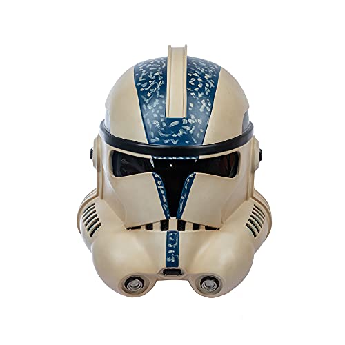 Cosplayrim Casque Résine Intégral Masque Cosplay Troopers Déguisement Halloween Adulte Maquillage Carnaval Décoration Chambre Costume Jouet du Monde SW en Série (Bleu) TU Cover