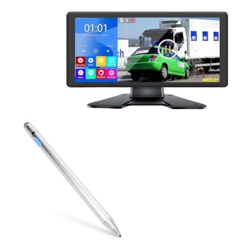 BoxWave Stylus Pen Compatible with Voonoa RV Backup Camera System (10.36 in) - AccuPoint Active Stylus, Electronic Stylus with Ultra Fine Tip - Metallic Silver