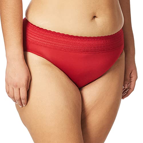 Image of Warner's Women's No Pinching, No Problem Dig-free Comfort Wait With Lace Microfiber Hipster 5609j