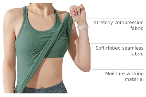 Image of sphinx cat Yoga Racerback Tank Top for Women with Built in Bra,Women's Padded Sports Bra Fitness Workout Running Shirts