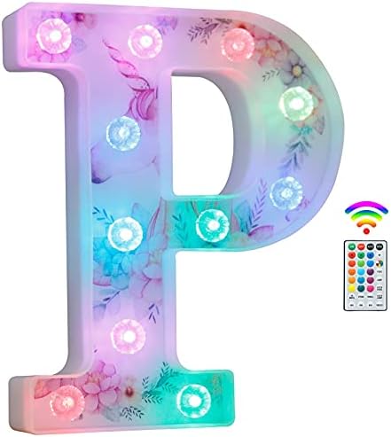 Unicorn Light Up Letters, LED Letter Lights 18 Color Changing Diamond Alphabet Sign Unicorn Gifts for Girls Women Party Birthday Decorations Remote Night Light Christmas Valentine Wall Table Decor - B
