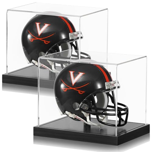 JupDec Mini Helmet Display Case, Acrylic Clear 1/2...