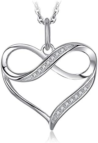 MEDWISE Collana in argento sterling pendenti donna gioielli e zirconia cubica con pendente a forma di cavallo con catena 45,7 cm