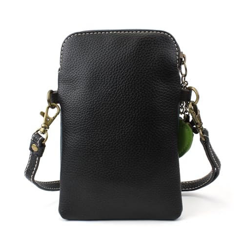 Image of CHALA Wilderness Animal Collection Cell Phone Crossbody Purse-Women PU Leather /Canvas Multicolor Handbag w /Adjustable Strap