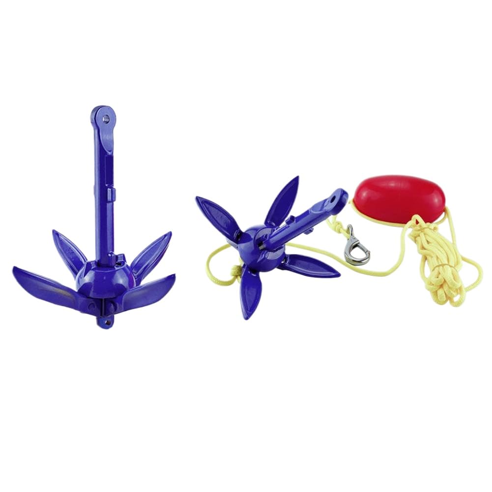 Ancla Plegable para embarcaciones pequeñas Marinas, Peso Ligero, Compatible con Barcos de Aluminio