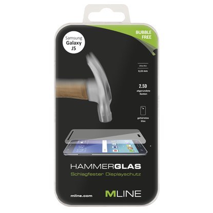 Mline HDISSAMGALAXYA5S2H 2.5D Hammer Glass for Samsung Galaxy Note A5 Series 2 – Transparent