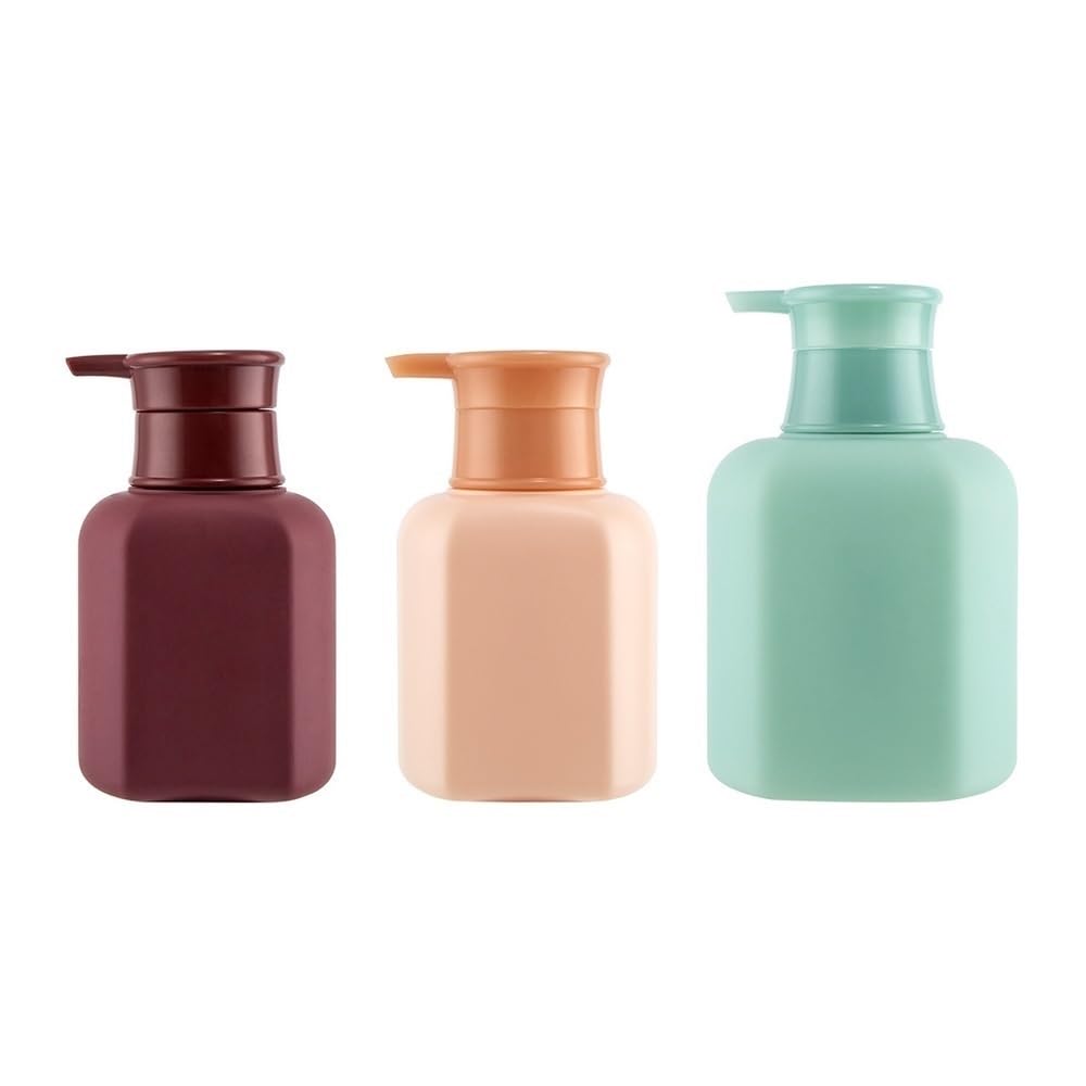 Distributeur de Douche, Distributeur de Savon Bleu-Vert, Flacon de Lotion carré, Pompe en Plastique, pour la Maison, l'hôtel ou la Salle de Bain, Distributeur 300 ml/500 ML (Grand Format)