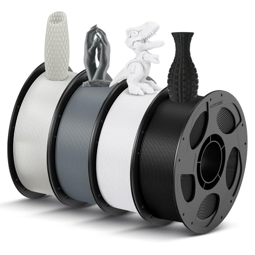 ANYCUBIC Refill PLA und Spool Kit 4KG, 1,75mm Filament 3D-Druckmaterialien mit Hoher Fließfähigkeit, Neatly Wound, Intelligente Identifikation, Schwarz Weiß Textur Grau Transparent ANYCUBIC Refill PLA und Spool Kit 4KG, 1,75mm Filament 3D-Druckmaterialien mit Hoher Fließfähigkeit, Neatly Wound, Intelligente Identifikation, Schwarz Weiß Textur Grau Transparent