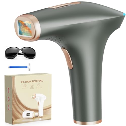 Haarlosy Épilateur Lumière Pulsée, Grande Fenêtre 5 cm², 999,900 Flashs IPL, 9 Niveaux & 2...