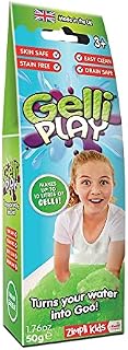 Gelli Play Green from Zimpli Kids, Magically turns water into thick, colourful goo, Messy & Multi-Sensory Play, Birthday Gift for Children, Tuff Tray Toys, Novelty & Gag Toy, Certified Biodegradable